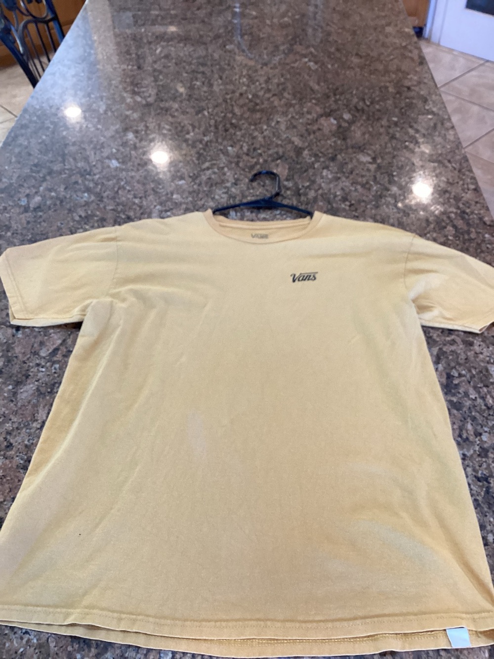 Vans ,Yellow Crewneck Short Sleeve Tee,Size Large